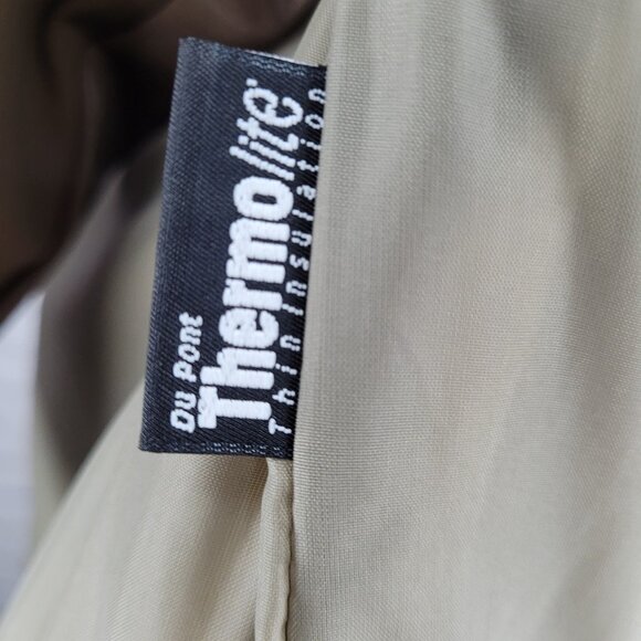 Saxton Hall Brown Thermo Lite Lined Belted Double Breasted Trench Coat Size 10 - Picture 12 of 16